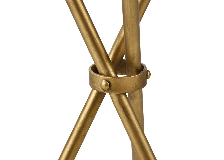 Nasso Accent Table - Brass