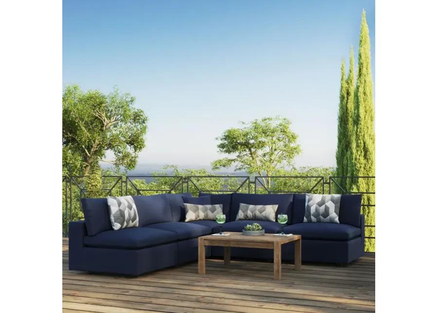 Commix 5-Piece Outdoor Patio Sectional Sofa