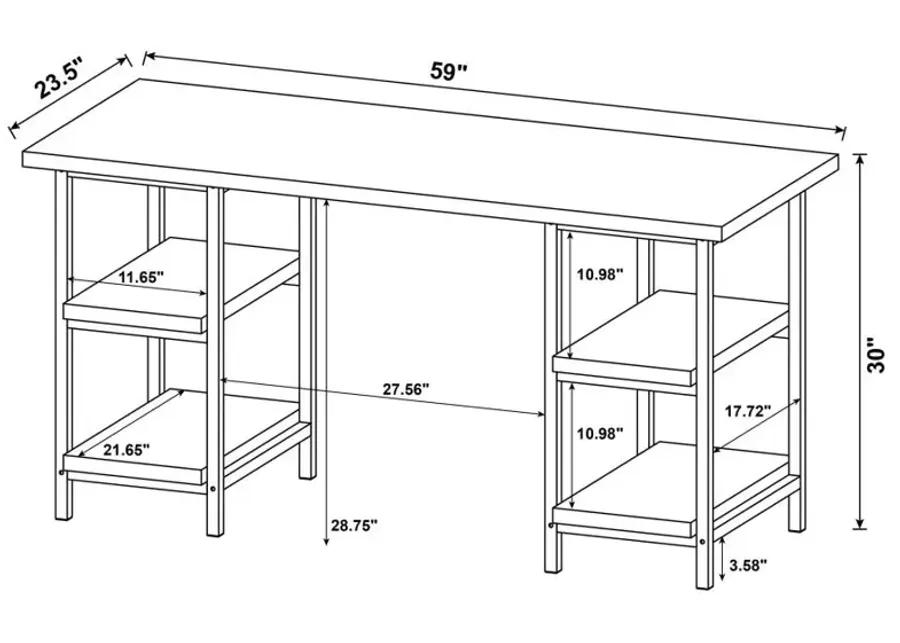 Kemper 4-shelf Writing Desk Salvaged Cabin