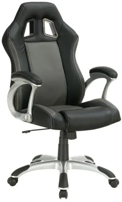 Roger Adjustable Height Office Chair Black and Grey