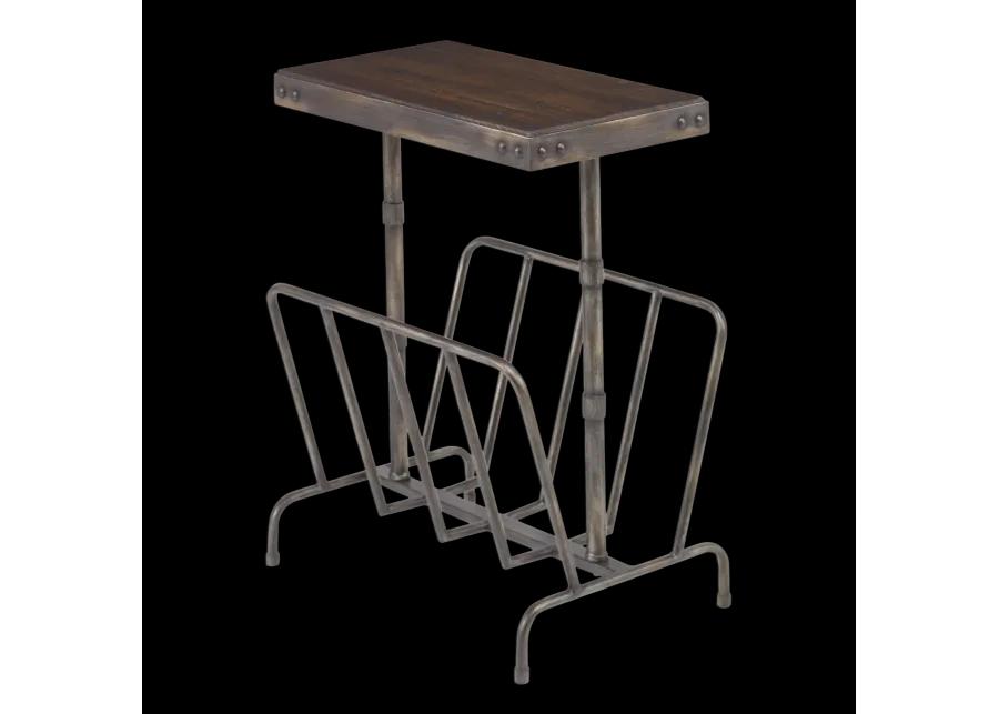 Sonora Industrial Magazine Accent Table