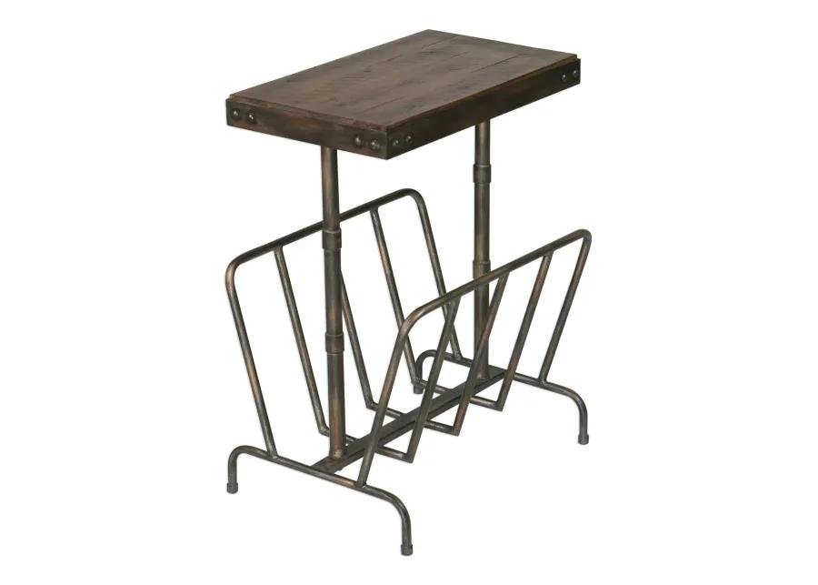 Sonora Industrial Magazine Accent Table