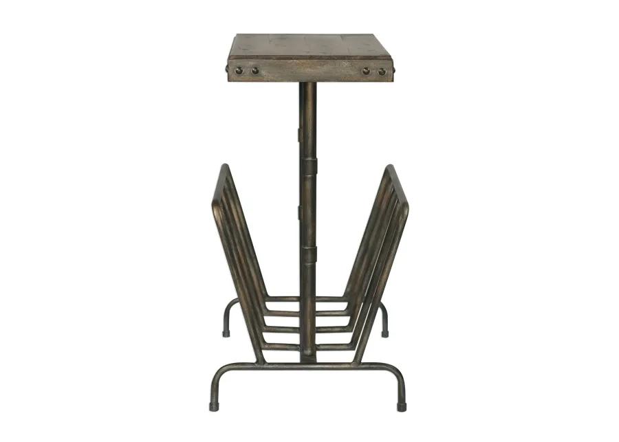 Sonora Industrial Magazine Accent Table