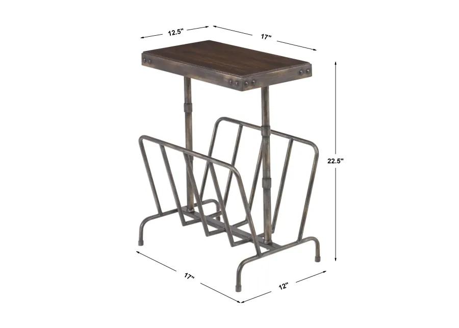 Sonora Industrial Magazine Accent Table