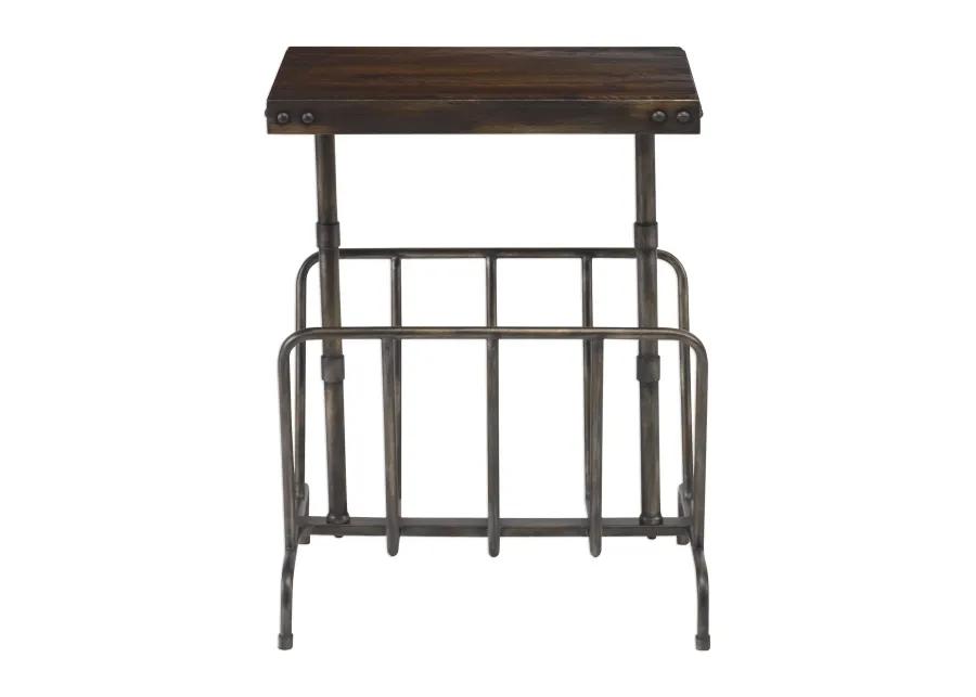 Sonora Industrial Magazine Accent Table