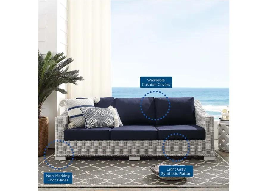 Conway Sunbrella® Outdoor Patio Wicker Rattan Sofa