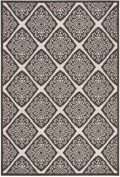 LINDEN 132 Collection LND132A-5 Light Grey / Charcoal 5'-3" X 7'-6"