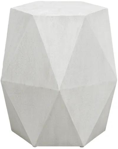 Volker White Geometric Accent Table