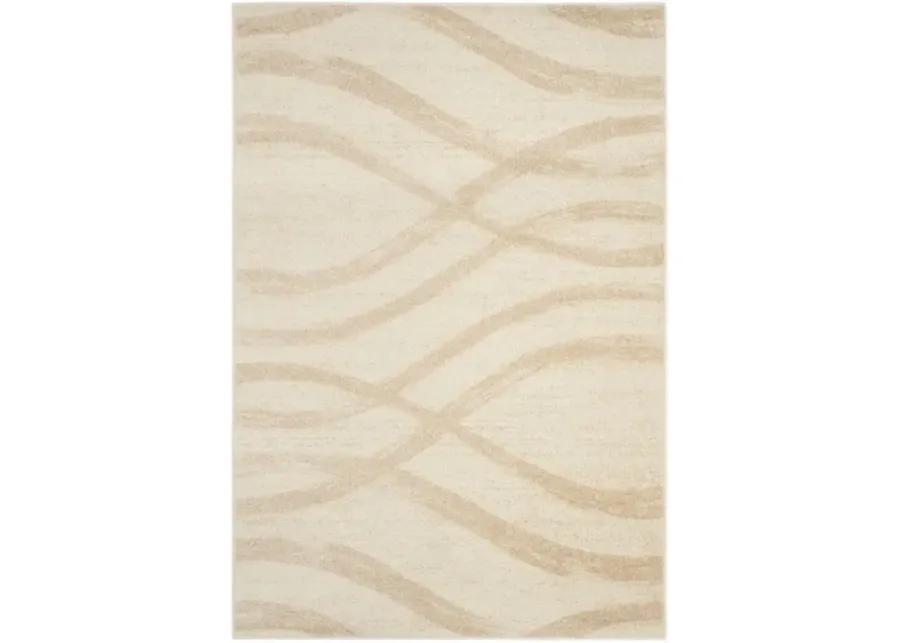 Adirondack Contemporary Cream / Champagne 3' X 5' Powerloomed Rug