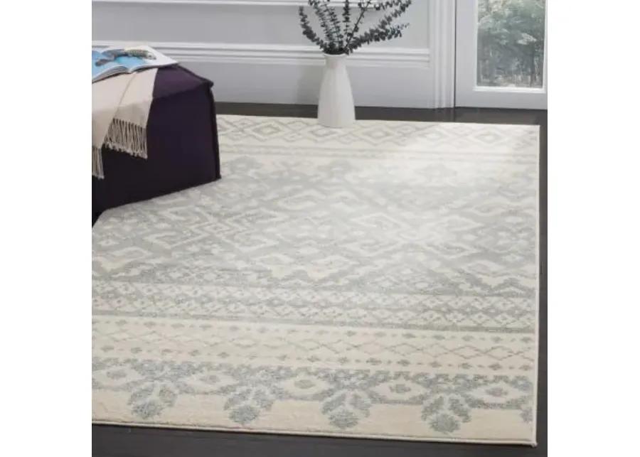 Adirondack Contemporary Ivory / Slate 3' X 5' Powerloomed Rug