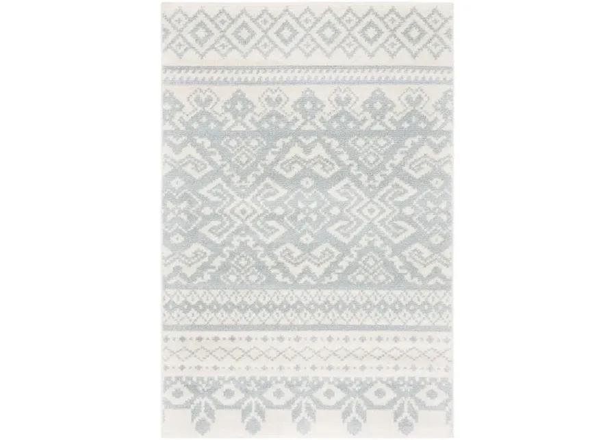 Adirondack Contemporary Ivory / Slate 3' X 5' Powerloomed Rug