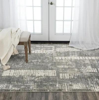 Couture Gray Classic/Updated NZ Wool/Tencel Blend 5' x 8' Rectangle Rug