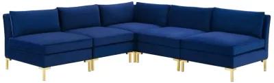 Ardent 5-Piece Performance Velvet Sectional Sofa