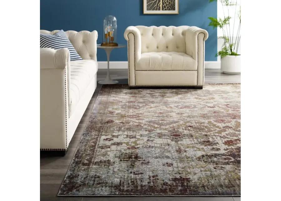 Success Kaede Distressed Vintage Floral Moroccan Trellis 8x10 Area Rug