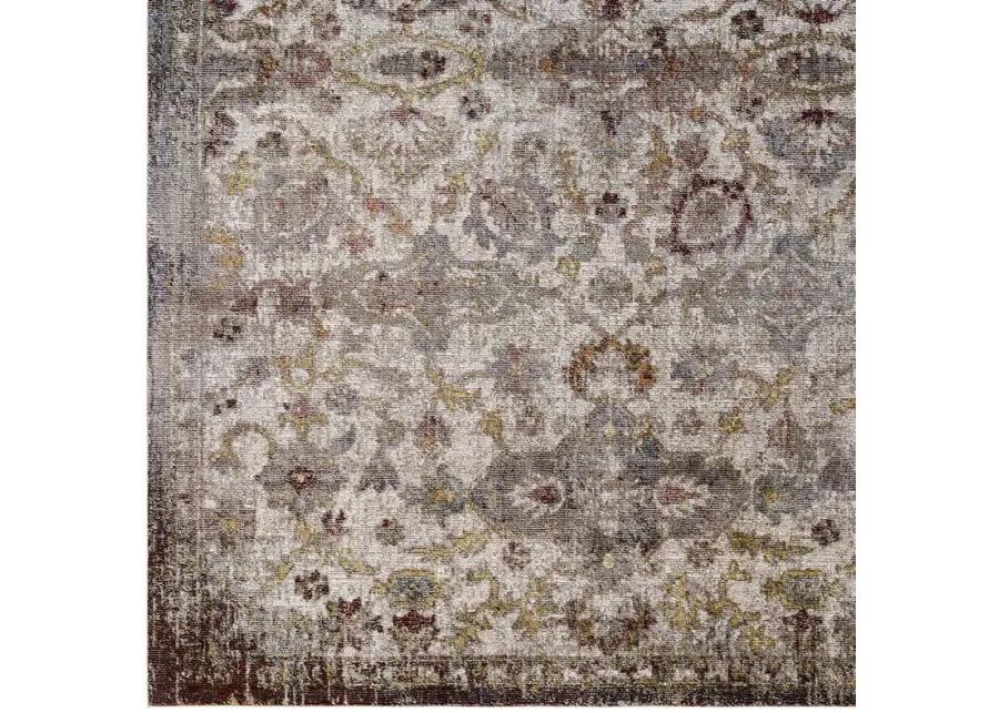 Success Kaede Distressed Vintage Floral Moroccan Trellis 8x10 Area Rug