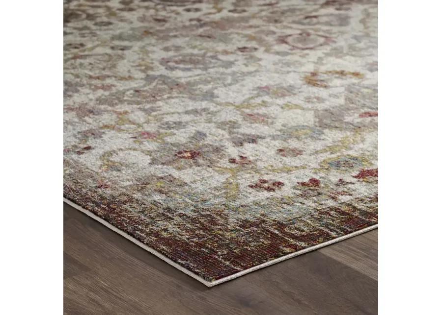 Success Kaede Distressed Vintage Floral Moroccan Trellis 8x10 Area Rug