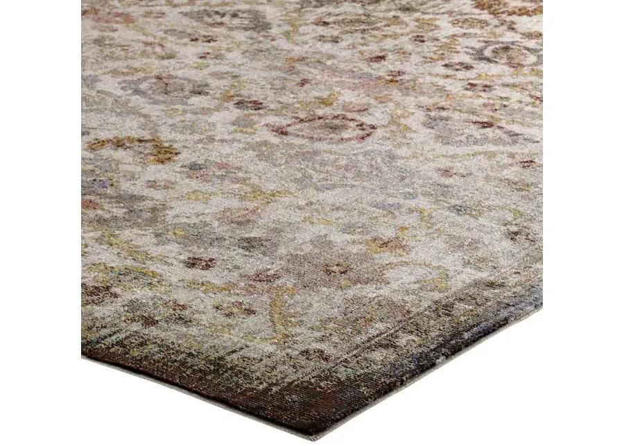 Success Kaede Distressed Vintage Floral Moroccan Trellis 8x10 Area Rug