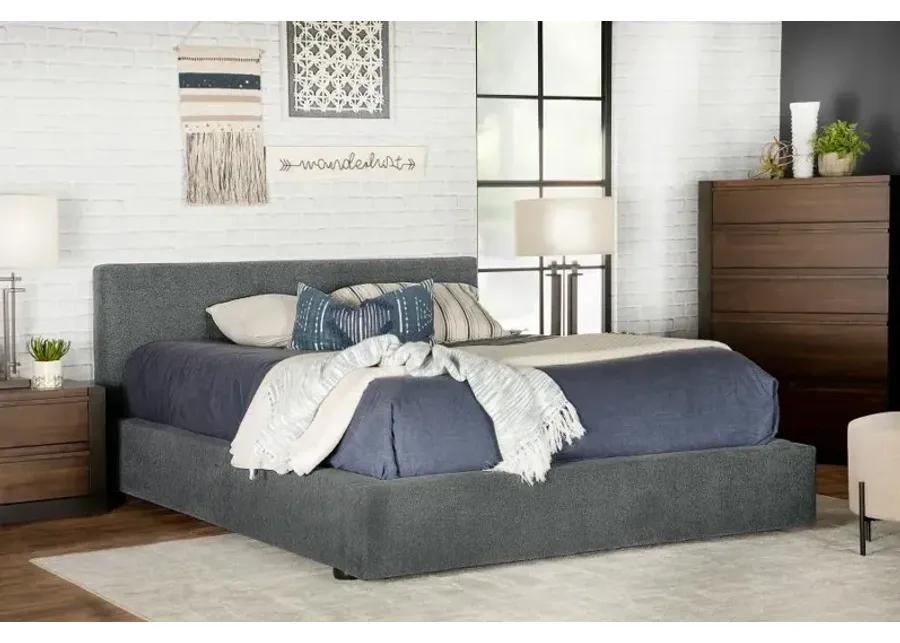 Gregory Upholstered Platform Bed Graphite