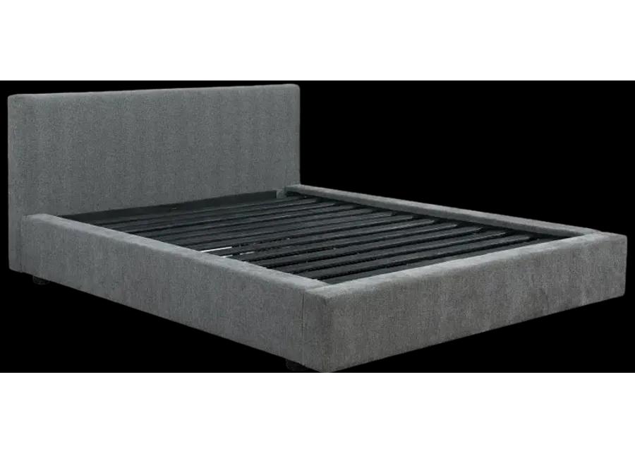 Gregory Upholstered Platform Bed Graphite