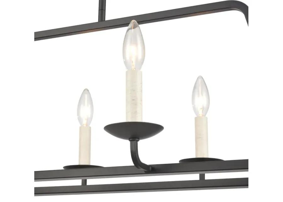 Ellisville 34'' Wide 6-Light Chandelier - Matte Black