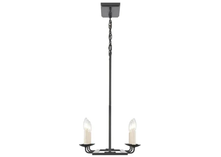 Ellisville 34'' Wide 6-Light Chandelier - Matte Black