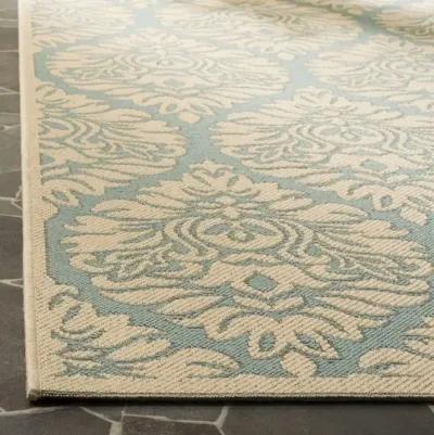 LINDEN 135 Collection LND135K-8 Aqua / Cream 8' X 10'