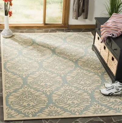 LINDEN 135 Collection LND135K-8 Aqua / Cream 8' X 10'