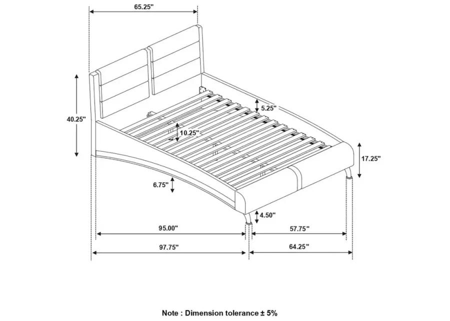 Jeremaine Queen Upholstered Bed Black