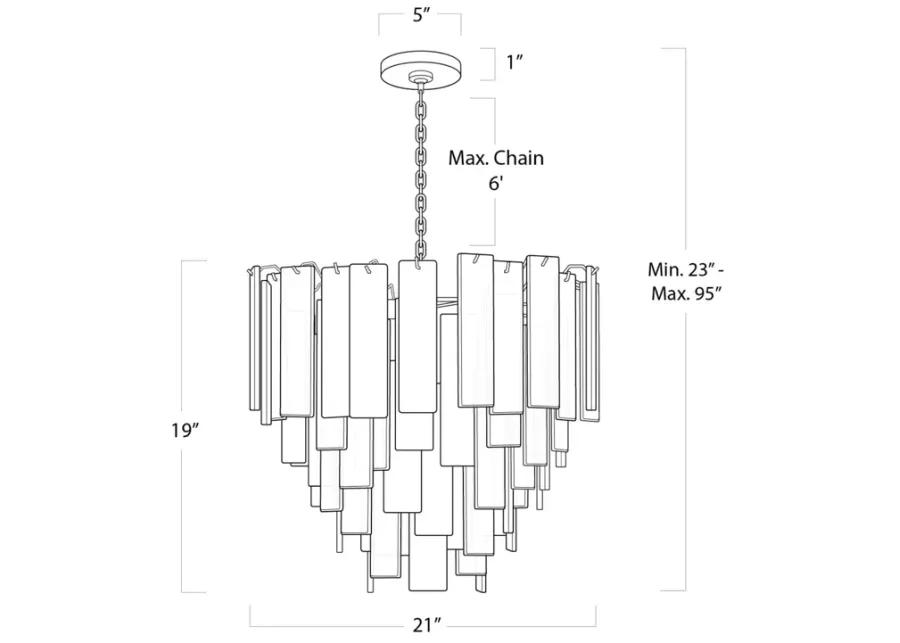 Glacier Chandelier Small (Polished Nickel)