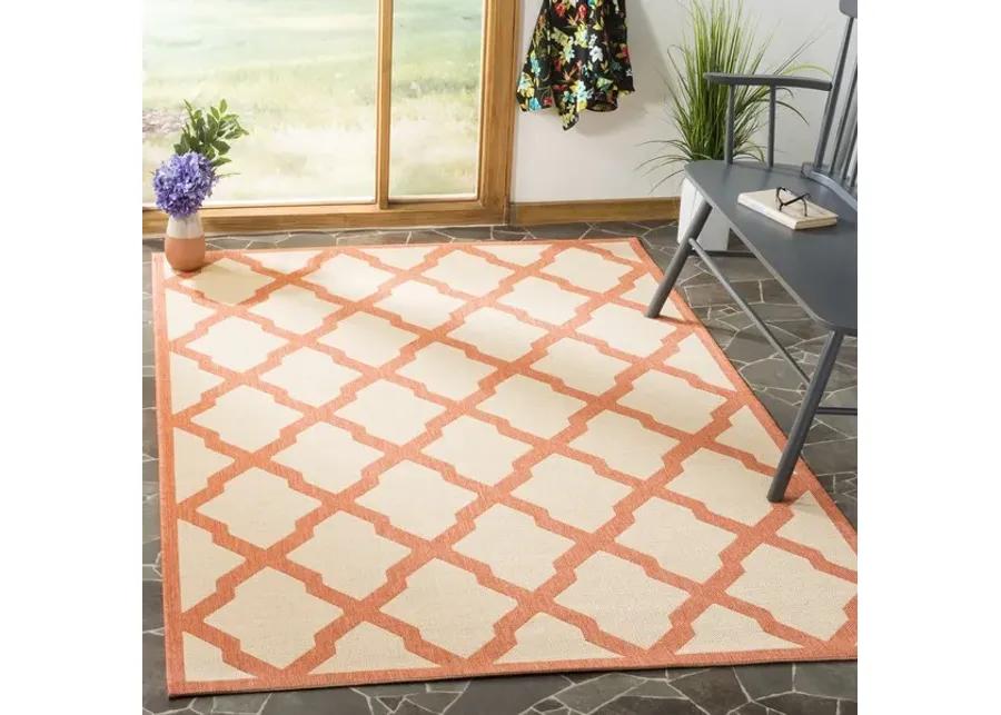 LINDEN 122 Collection LND122R-6SQ Cream / Rust 6'-7" X 6'-7" Square