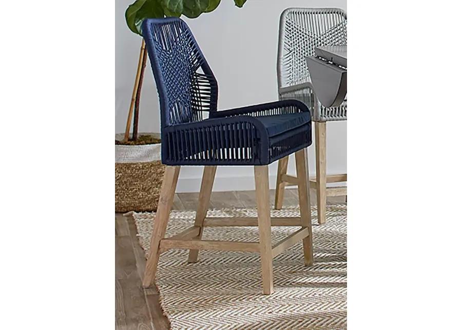 Nakia Woven Rope Back Counter Height Stools (Set of 2)