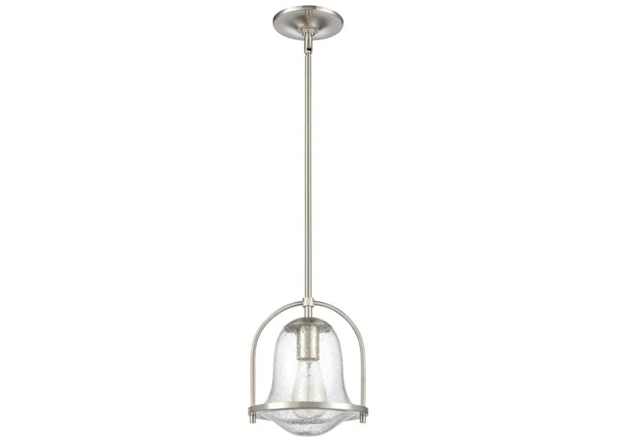 Connection 8" Wide 1-Light Mini Pendant - Satin Nickel