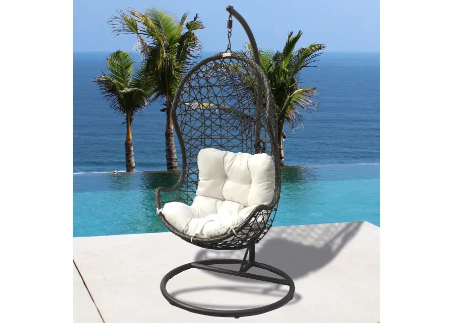 Panama Jack Hanging Chair w/Metal Stand &amp; Cushions