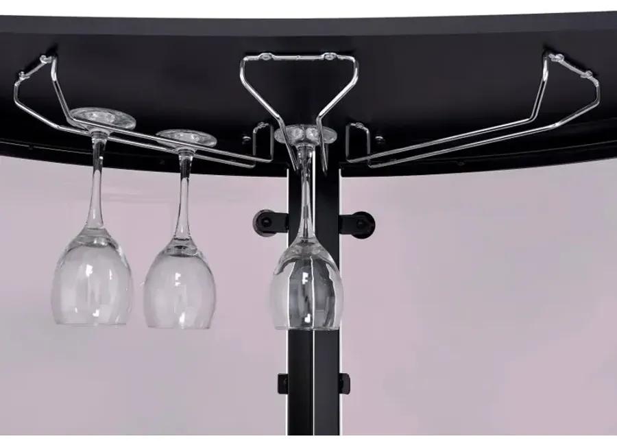 Amarillo 2-tier Bar Unit Black and Chrome