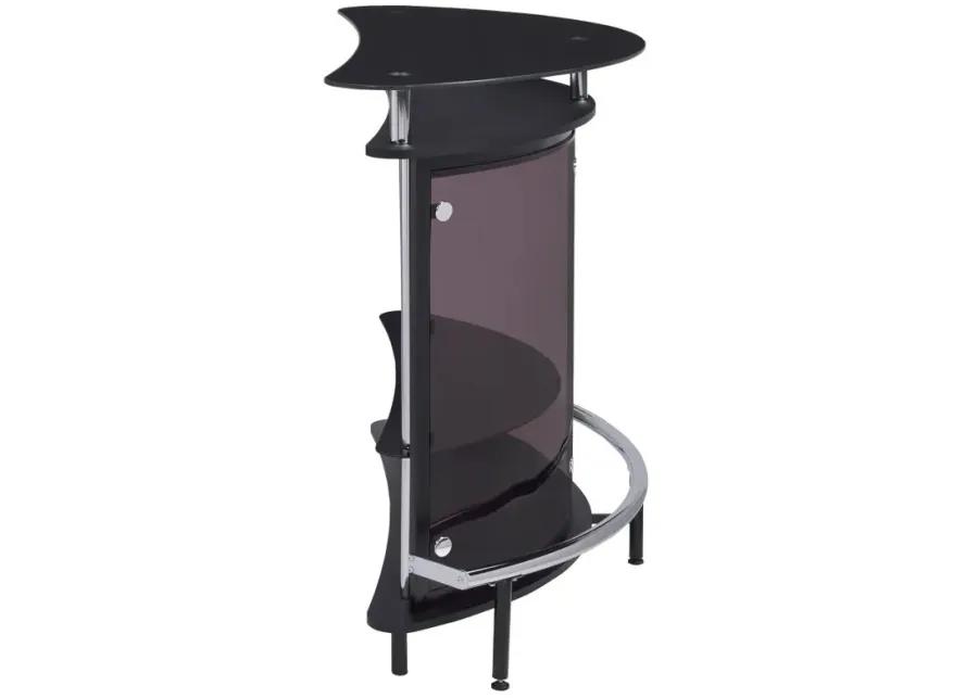 Amarillo 2-tier Bar Unit Black and Chrome