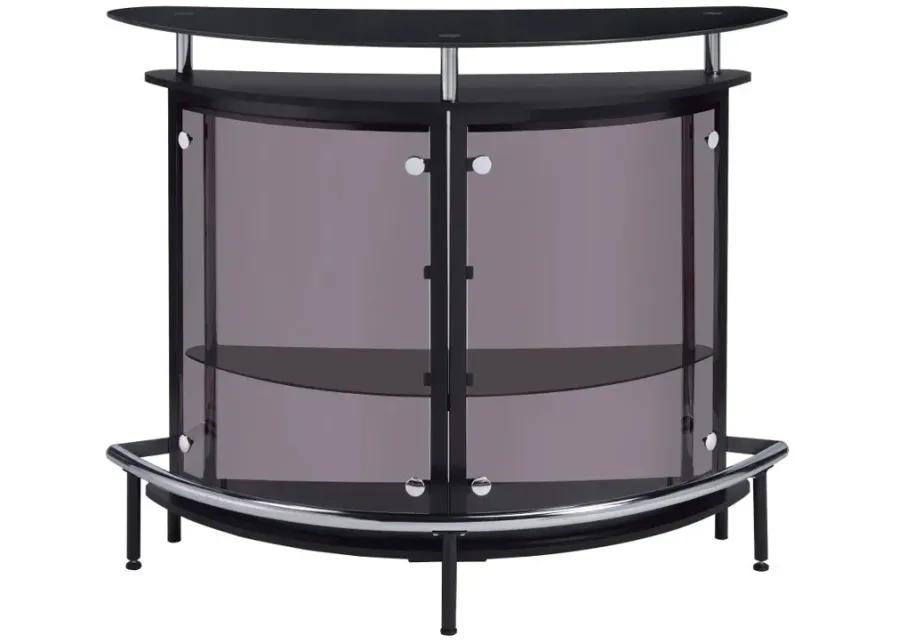 Amarillo 2-tier Bar Unit Black and Chrome