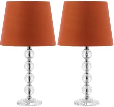 Nola 16-Inch H Stacked Crystal Ball Lamp - Set of 2