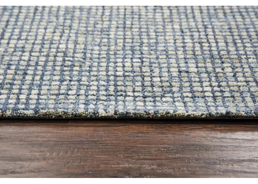 Talbot Blue Tweed Wool 2'6" x 8' Runner Rug