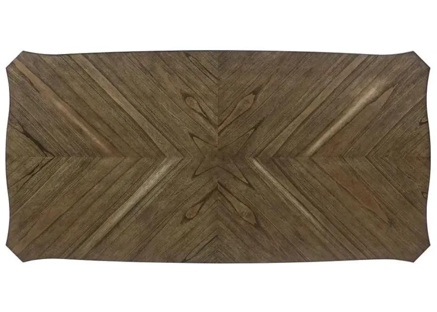 Ronnie Starburst Dining Table Nutmeg and Rustic Cream