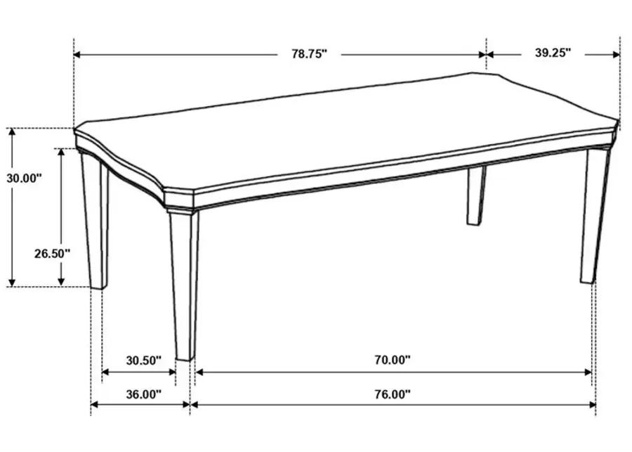 Ronnie Starburst Dining Table Nutmeg and Rustic Cream