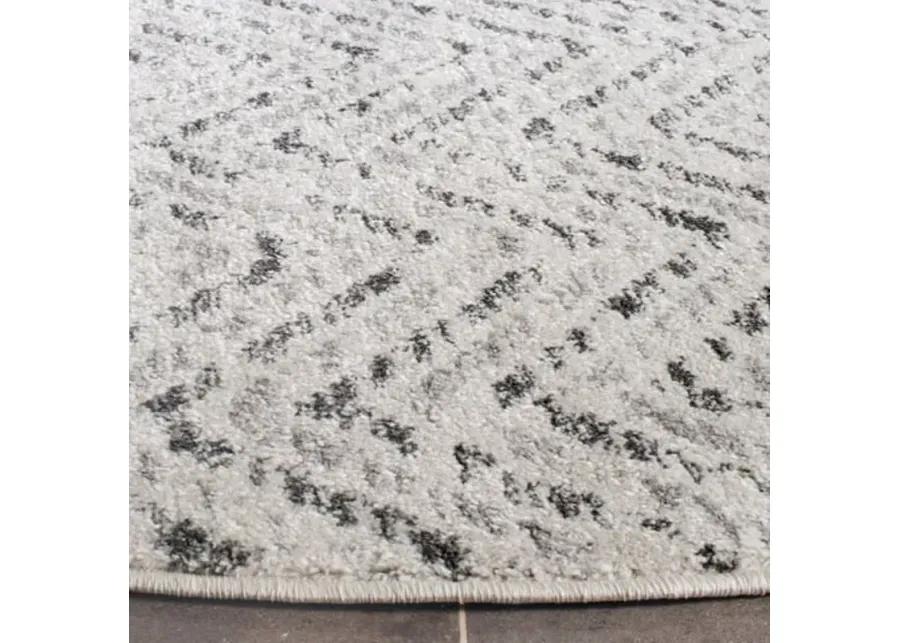 Adirondack Contemporary Ivory / Charcoal 4' X 6' Powerloomed Rug