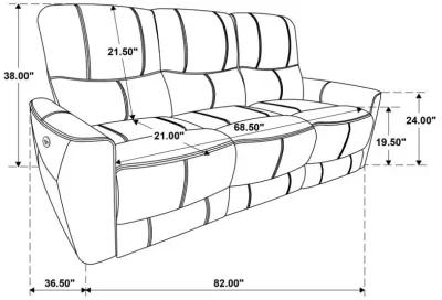 Greenfield 3-piece Upholstered Power Reclining Sofa Set Ivory