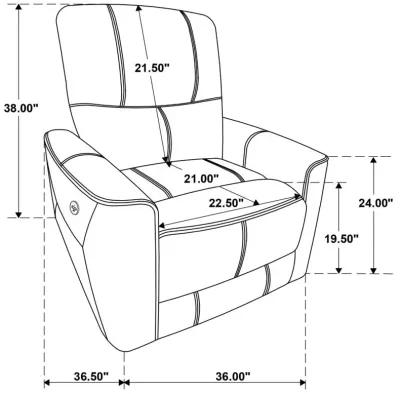 Greenfield 3-piece Upholstered Power Reclining Sofa Set Ivory