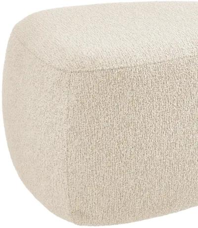 Carlese Fabric Small Ottoman, Palladian Beige 