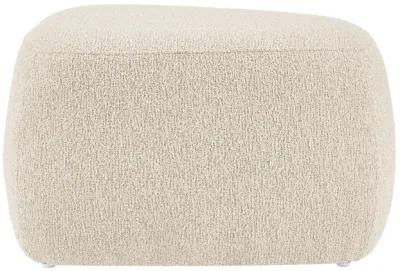 Carlese Fabric Small Ottoman, Palladian Beige 