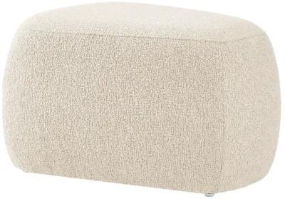 Carlese Fabric Small Ottoman, Palladian Beige 