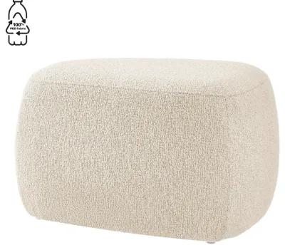 Carlese Fabric Small Ottoman, Palladian Beige 