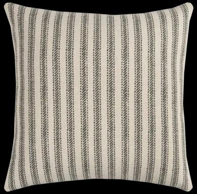 Ticking Stripe Gray Pillow