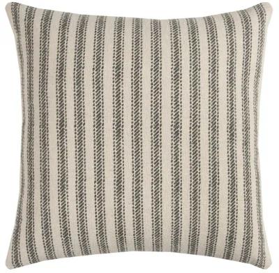 Ticking Stripe Gray Pillow