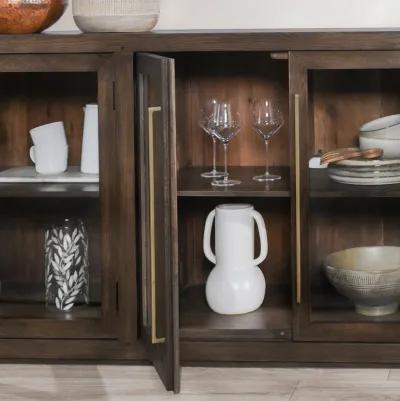 Bradley Oak Wood 6Dr Cabinet Landmark Brown